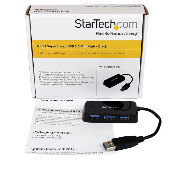 StarTech.com Hub Ladrón USB C con 3 Puertos USB A y 1 Puerto USB C -  Concentrador USB Tipo C 3.2 Gen 2 - Alimentado por el Bus USB - Hub  Adaptador