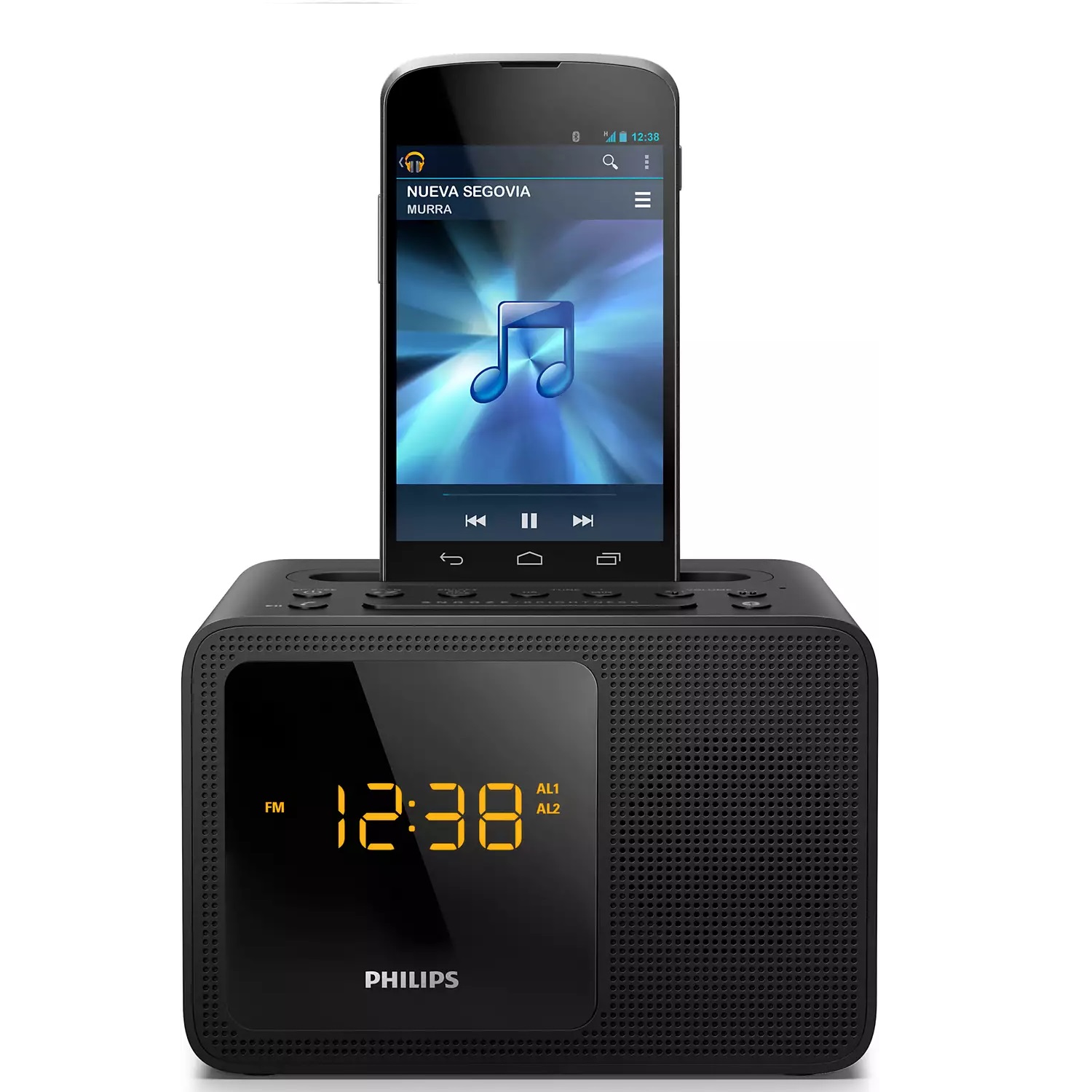 Radio Despertador PHILIPS con Puerto de Carga USB, Radio FM Philips