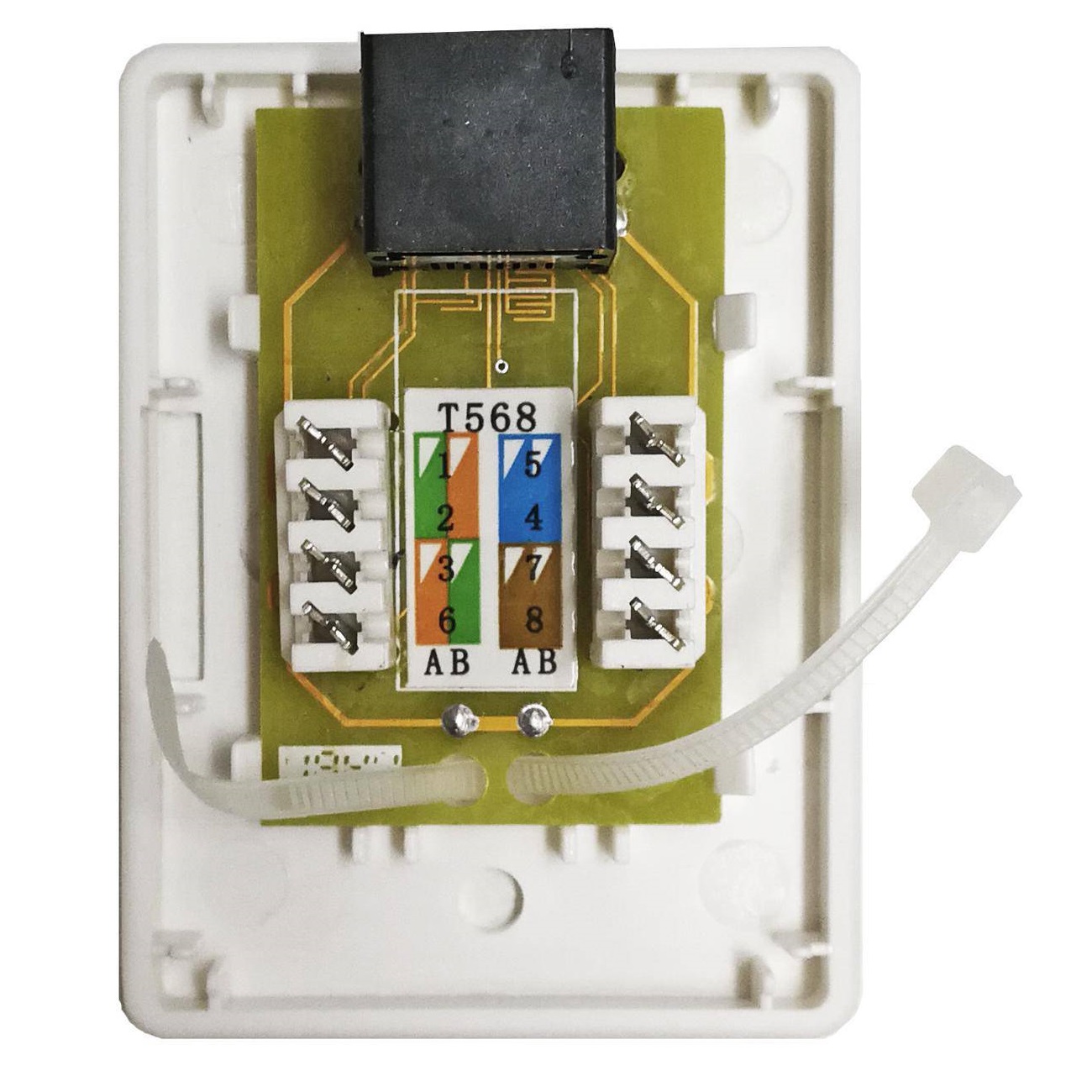 Roseta para pared simple conexión RJ45 Cat 6 Ulink - Techbox