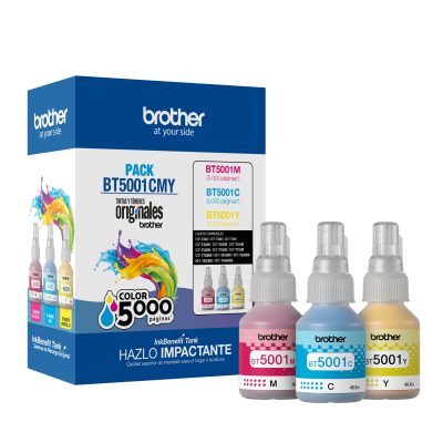 Pack de Tintas Originales Brother BT5001 Cian,Magenta,Yellow