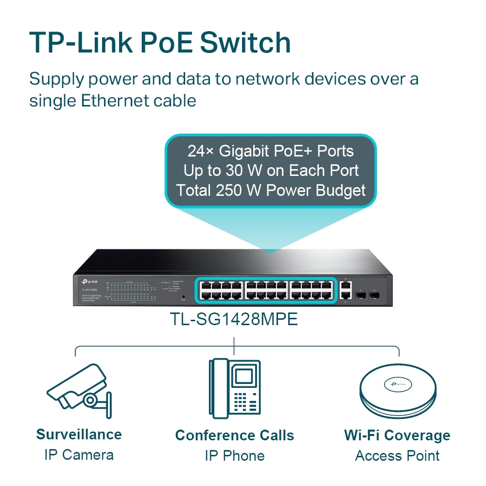 TP-Link - Switch Gigabit de 8 puertos, gestión Easy Smart, fácil  instalación, montaje en rack, interruptor de red ethernet, metal con  puertos