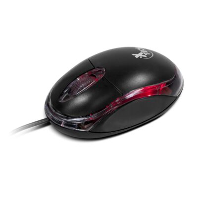 MOUSE OPTICO USB XTECH NEGRO-ROJO