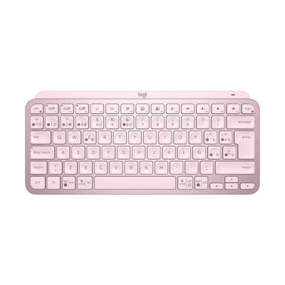 Teclado Logitech MX Keys Mini Wireless Dongle USB Rosado