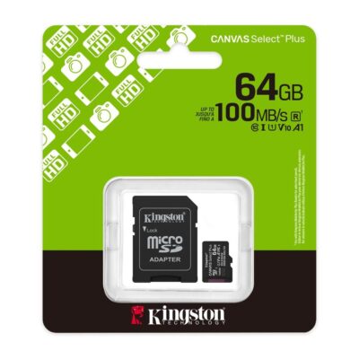 Tarjeta de Memoria Kingston microSD 64GB Canvas Select Plus