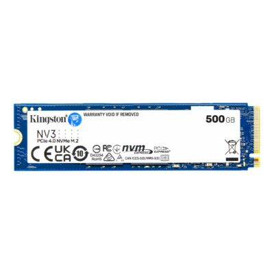 Unidad de Estado Sólido Kingston NV3 500GB NVMe PCIe 4.0