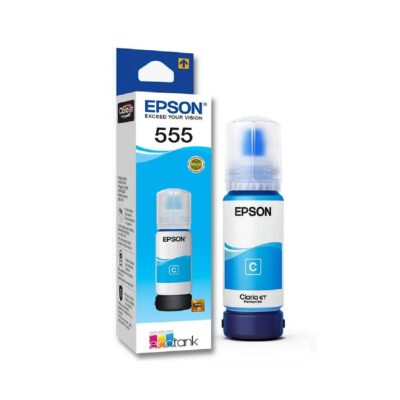 Tinta Botella Epson T555 Color Cian de 70ml