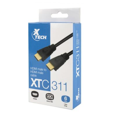 Cable Xtech HDMI con Conector Macho Macho 1.8m Negro