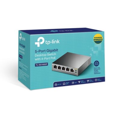 Switch TP-Link TL-SG1005P 5 puertos Gigabit 10Gbps PoE 56W