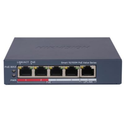 Switch Poe Hikvision Smart  4 Puertos Poe + 1 Ethernet