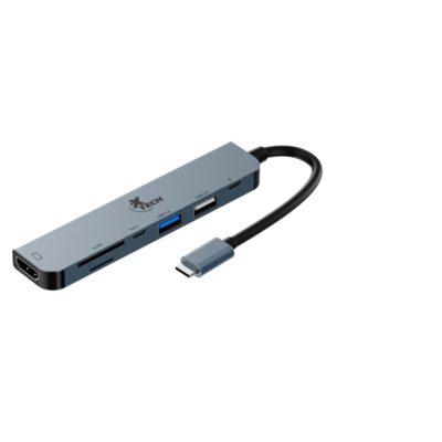 Adaptador Xtech multipuerto 7 en 1 USB-C