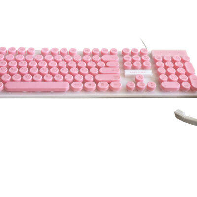 Kit Gamer Vivitar LvlUp Teclado+Mouse+Audífonos USB Rosa