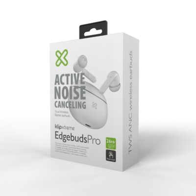 Audífonos Bluetooth Klip Xtreme EdgebudsPro Con ANC Blanco