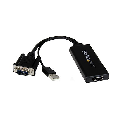 Adaptador Startech VGA a HDMI con audio y alimentación USB