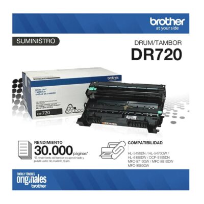 Unidad de Tambor Brother DR720 30000 Páginas Negro