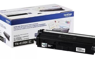 Tóner Brother TN419BK alto rendimiento 9000 páginas Negro